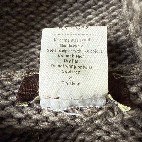 Sperico Italy Knit Wool Alpaca Blend Poncho Sweater OS Cowl Neck Lace Trim Brown - Picture 9 of 9